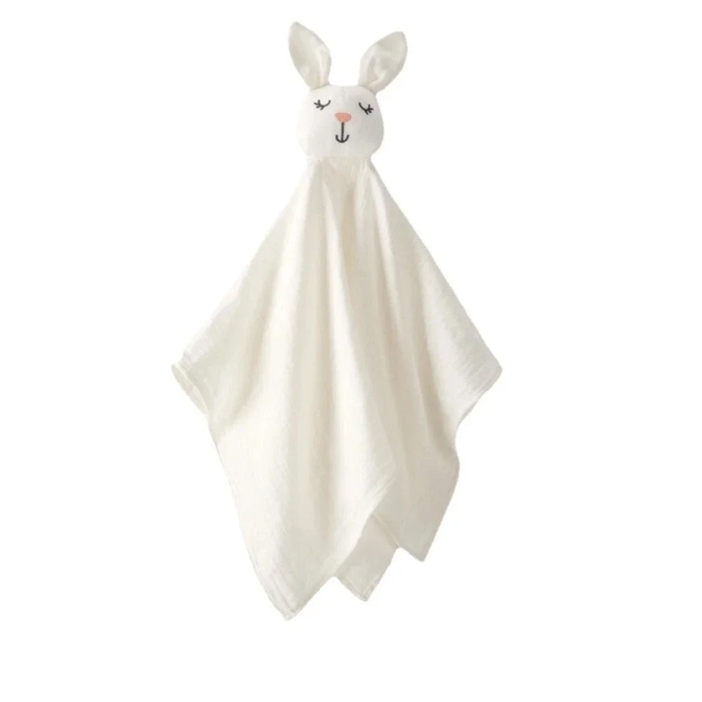 Carter's Baby Organic Cotton Bunny Lovey Muslin Plush Blanket Little Planet NWT